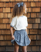 Load image into Gallery viewer, Rylee+Cru Bow Ditsy headband in Lake Arrowhead fabric with a soft, bow design and floral pattern, perfect for kids or infants.