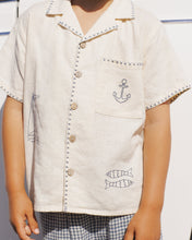 將圖片載入圖庫檢視器 Rylee+Cru sailor lapel collar shirt top featuring a stylish collar and casual fit, shown in a lifestyle setting.