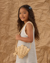 Load image into Gallery viewer, Rylee+Cru straw shell purse bag with woven straw design and adjustable strap, stylish and lightweight accessory.