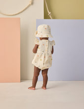 Load image into Gallery viewer, Rylee+Cru Amelia romper with embroidered daisies, featuring a soft fabric and cute sleeveless design for warm weather.