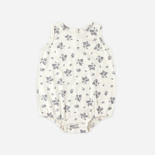 Load image into Gallery viewer, Floral-patterned baby romper on a white background