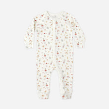 Load image into Gallery viewer, Floral-patterned onesie on a white background