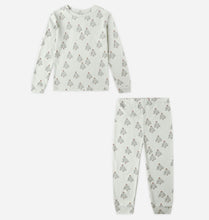 Load image into Gallery viewer, Children&#39;s pajama set with long-sleeve top and pants on a white background