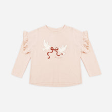Load image into Gallery viewer, Pink long-sleeve top with a graphic design on a white background