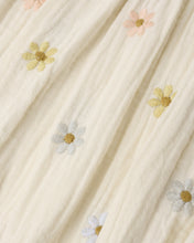 Load image into Gallery viewer, Rylee+Cru Amelia romper with embroidered daisies in natural color, featuring a soft fabric and floral detailing for a charming look.