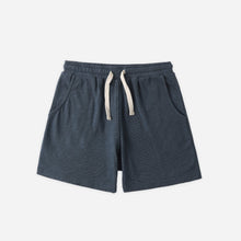 Load image into Gallery viewer, Baby and toddler navy swimwear by Rylee+Cru, Sam Short style, featuring soft fabric and comfortable fit for swimming and play.