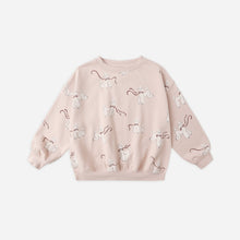 Load image into Gallery viewer, Pink sweatshirt with floral patterns on a white background