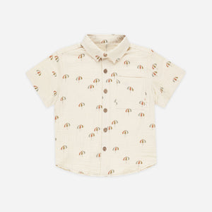 Collared Short Sleeve Shirt || Umbrellas
