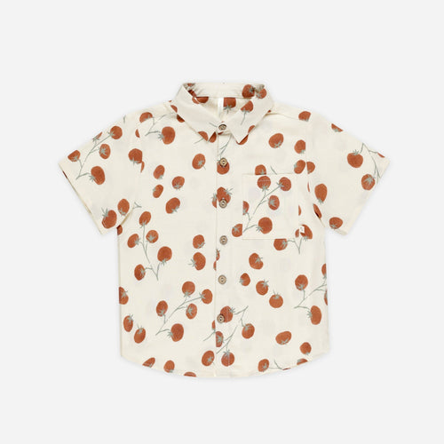 Collared Short Sleeve Shirt || Tomatoes