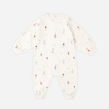 Load image into Gallery viewer, Baby onesie with floral pattern on a white background