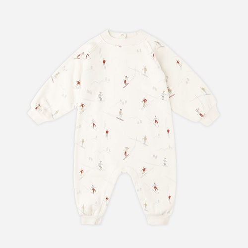 Baby onesie with floral pattern on a white background