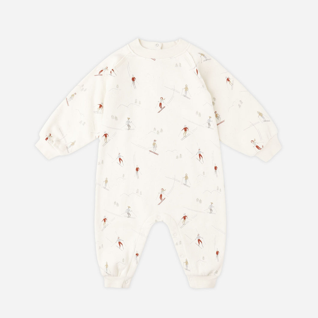 Baby onesie with floral pattern on a white background