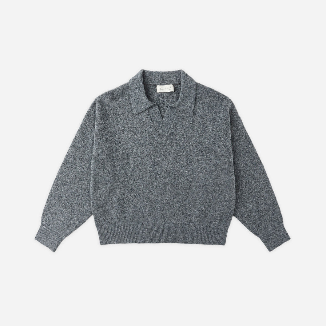 Gray sweater on a white background