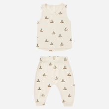 Load image into Gallery viewer, Tank + Slouch Pant Set || Sailboats