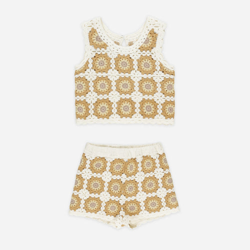 Crochet Tank Set || Marigold Daisy