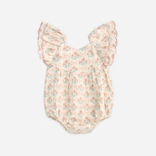 Load image into Gallery viewer, Rylee+Cru Roxy Romper Blossom in ivory, featuring a soft fabric with floral pattern and comfortable fit for kids.