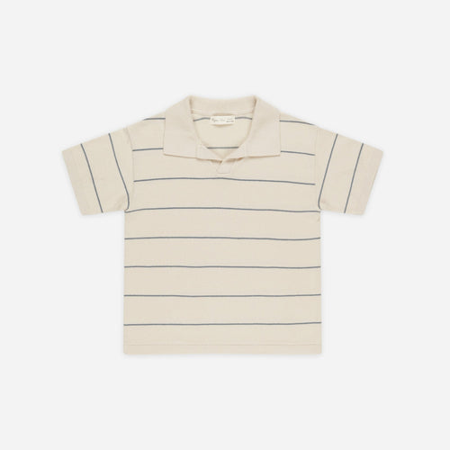 Chandler Knit Polo || Blue Stripe