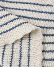 Load image into Gallery viewer, Rylee+Cru knit vest set top with marine stripe pattern in ivory, featuring soft knit fabric and classic design.