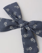 Load image into Gallery viewer, Rylee+Cru Bow Ditsy headband with marine-colored ditsy floral pattern, soft fabric, and knot detail for girls' accessories.