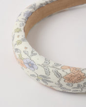 Load image into Gallery viewer, Rylee+Cru padded headband Bloom in ivory with soft fabric and floral design, perfect for stylish accessories.