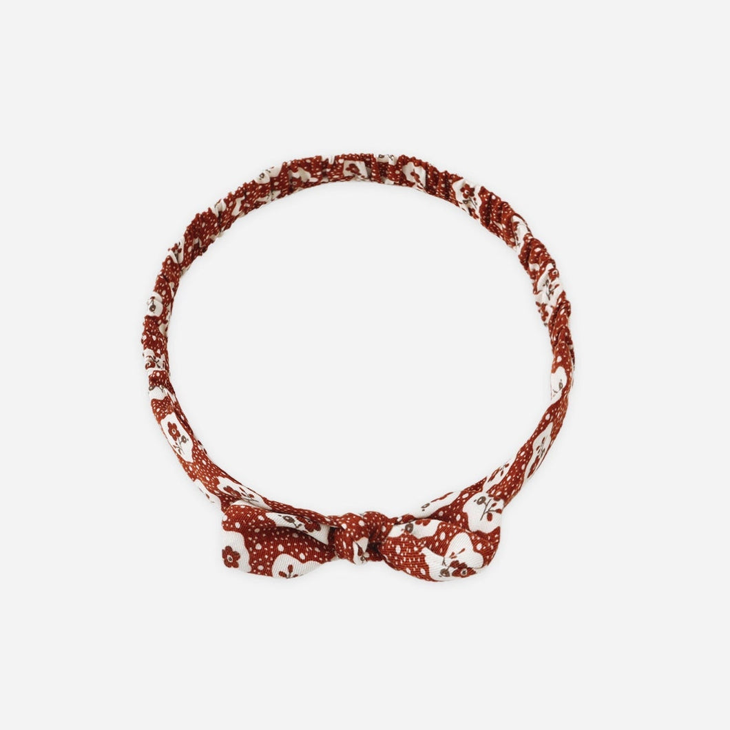 Floral headband on a white background