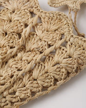 Load image into Gallery viewer, Rylee+Cru straw shell purse bag with woven design and shoulder strap, ideal for casual and summer accessories.