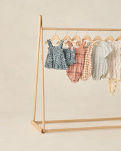 將圖片載入圖庫檢視器 Rylee+Cru navy floral Lala Set top with long sleeves and ruffled neckline, styled on a hanger.