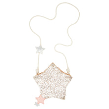 Load image into Gallery viewer, Star-shaped glittery bag with a strap on a white background