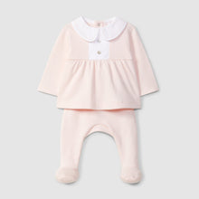 Load image into Gallery viewer, Two-piece set with cross stitch detail on the collar