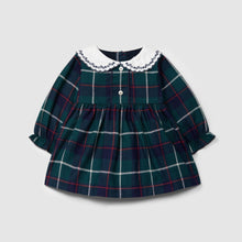 將圖片載入圖庫檢視器 Check dress with embroidered collar