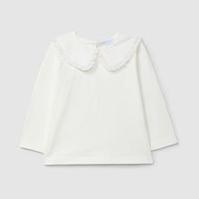 Load image into Gallery viewer, Cotton longsleeve with ruffled collar