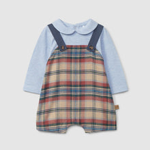 將圖片載入圖庫檢視器 Two-in-one check and piqué romper