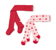 Load image into Gallery viewer, Vera Tights 2-pack - Pink-Red Glitter 2-pack