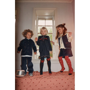 Vera Tights - Navy Dot Heart