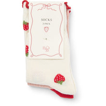 Load image into Gallery viewer, Vigga Socks - Pointelle Berry 2-pack