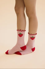Load image into Gallery viewer, Vigga Socks - Pointelle Berry 2-pack