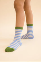 將圖片載入圖庫檢視器 Vigga Socks - Blue Stripe Mix 2-pack