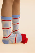 將圖片載入圖庫檢視器 Vigga Socks - Blue Stripe Mix 2-pack