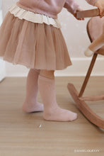 Load image into Gallery viewer, Bow Pointelle Knee High Sock - Soft Peony