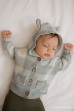 Load image into Gallery viewer, Check Bear Cardigan - Storm Grey Check