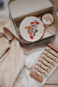 wooden bunny music set - bunny tokki