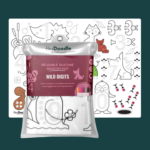 Wild Digits Sensory Colouring & Doodle Mat