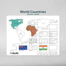 Load image into Gallery viewer, World Countries Classic Colouring &amp; Doodle Mat