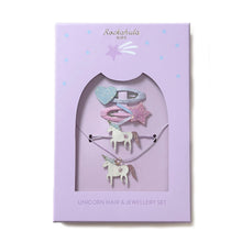 Load image into Gallery viewer, Unicorn Hair &amp; Jewellery Set
