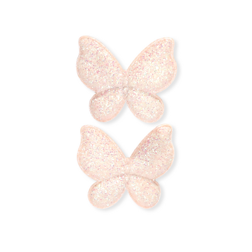 CLIP PIGTAIL // BLUSH CHAMPAGNE BUTTERFLY