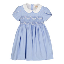 Load image into Gallery viewer, Clémence, smocked dress, in Cornflower poplin