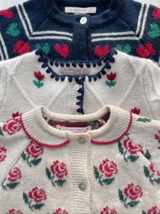 belou knit cardigan heart