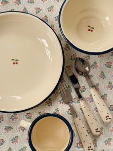 cutlery set - navy dot