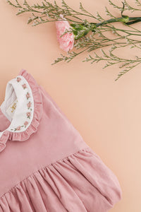 Gaia, dress, in Pink Corduroy