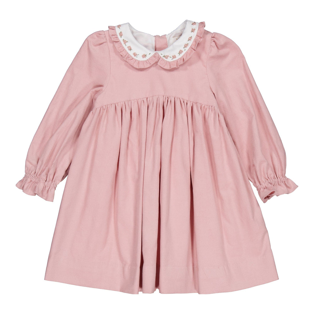 Gaia, dress, in Pink Corduroy